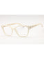 09YL - Marmorized Ivory/Clear demo lens