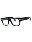 001 - shiny black/Clear/Blue-light Block lens