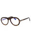 052 - Dark Havana / Clear/Blue Block Lenses