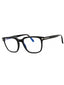 001 - Shiny black/Clear/Blue-light block lens