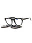 001 - shiny black/Clear/Blue-light block lens