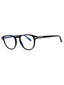 001 - shiny black/clear/blue-light block lens