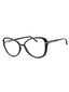 001 - shiny black/clear/blue-light block lens