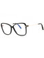001 - shiny black/clear/blue-light block lens