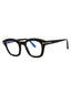 001 - shiny black/Clear/Blue-light block lens