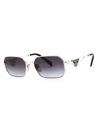 Prada 0PR A51S Metal Oval Unisex's Sunglasses with gradient lenses and metallic frame