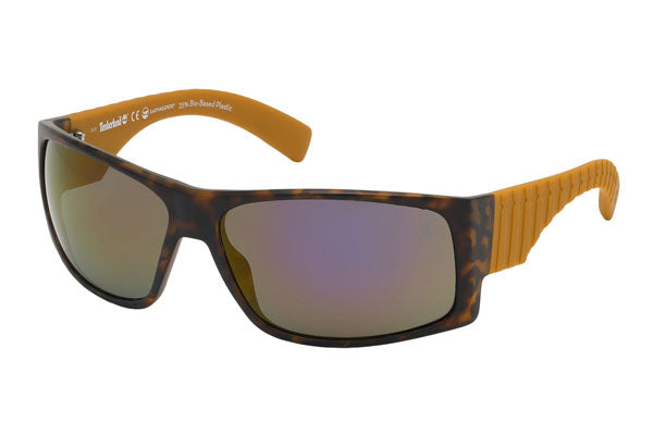 Timberland TB9215 Sunglasses Dark havana  / Smoke polarized Men's