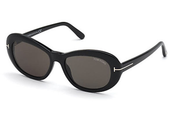 Tom Ford FT0819 Sunglasses Shiny Black / Smoke Women's