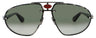 BKTT/GM - BLACK TORTOISE/GUNMETAL - GREEN GRADIENT