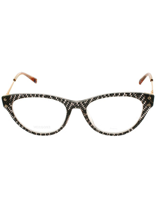 Missoni Mis 0044 eyeglasses featuring a stylish multicolored patterned frame with a classic rectangular silhouette.