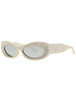 178E - IVORY / GOLD - SILVER MIRRORED