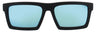 1BO08R - MATTE BLACK - BLUE GREEN MIRROR