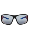 1BO9Q1 - MATTE BLACK - RED BLUE MIRROR