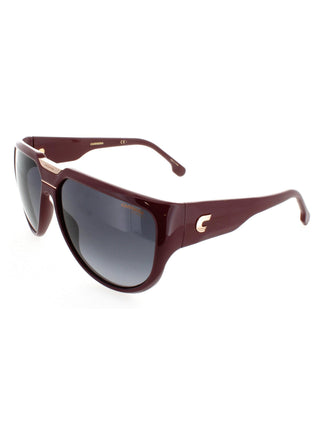 Carrera FLAGLAB 13 unisex sunglasses featuring a bold white frame and grey shaded lenses in a modern, oversized design.