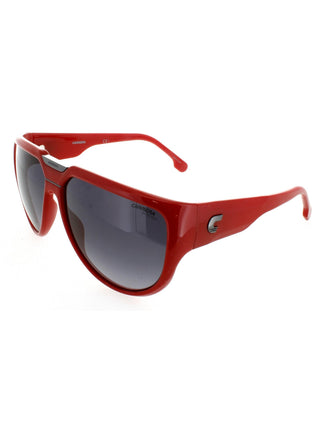 Carrera FLAGLAB 13 unisex sunglasses featuring a bold white frame and grey shaded lenses in a modern, oversized design.