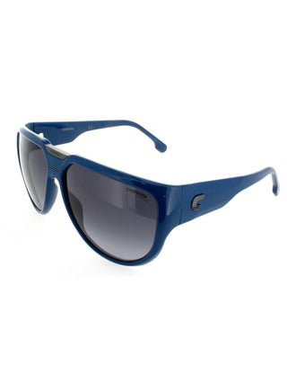 Carrera FLAGLAB 13 unisex sunglasses featuring a bold white frame and grey shaded lenses in a modern, oversized design.