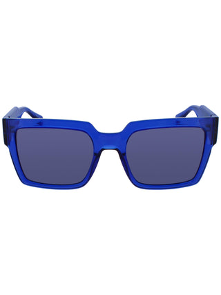 Calvin Klein Jeans CKJ23622 sunglasses featuring a sleek black plastic frame and dark tinted lenses.