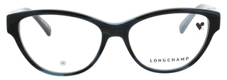 Longchamp LO2721 women's acetate eyeglasses in petrol horn color, stylish frame for modern women.