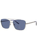 046 - SILVER/BLUE FLAME - SOLID BLUE