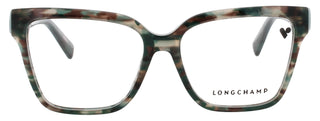Womens acetate eyeglasses Longchamp LO2754-N in dark camo color with stylish acetate frame.