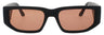 MTBLK/DRKAPR - MATTE BLACK - BROWN TINT