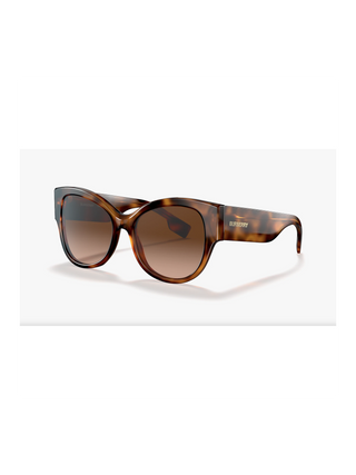 Burberry BE4294 Sunglasses Light Havana / Brown Gradient (S) Women's-AmbrogioShoes