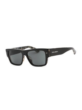 Dolce & Gabbana 0DG4451F Sunglasses Black On Grey Tortoise/Dark Grey-AmbrogioShoes