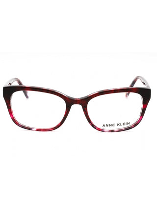 Anne Klein AK5076 women's full-rim eyeglasses with a sleek black metal frame and subtle cat-eye shape.