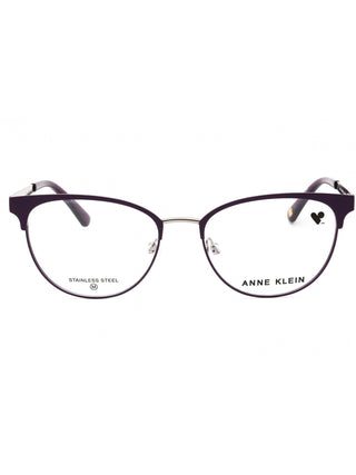 Anne Klein AK5110 oval eyeglasses featuring a sleek, lightweight metal frame in a polished gold finish.