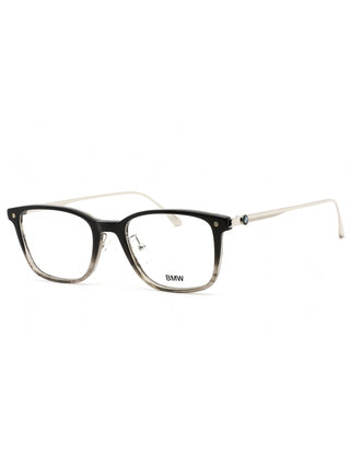 BMW BW5014 eyeglasses in shiny black, with clear lenses and a sleek, modern frame design.
