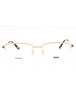 032 - pale gold/clear demo lens