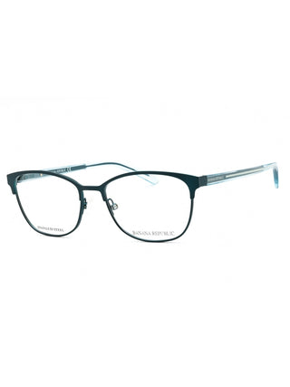 Banana Republic BR 205 women's oval eyeglasses with a sleek dark blue metal frame.