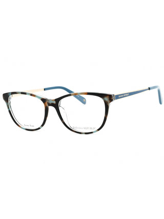 Banana Republic BR 221 oval eyeglasses in blue havana, 52mm, with clear demo lenses.