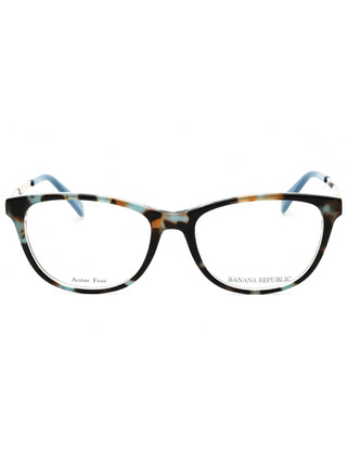 Banana Republic BR 221 oval eyeglasses with a sleek black frame and clear lenses.