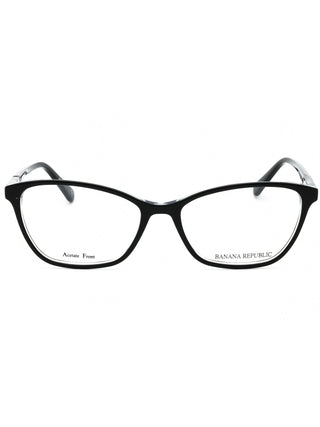 Banana Republic BREE women's eyeglasses with clear, round frames and silver temples.