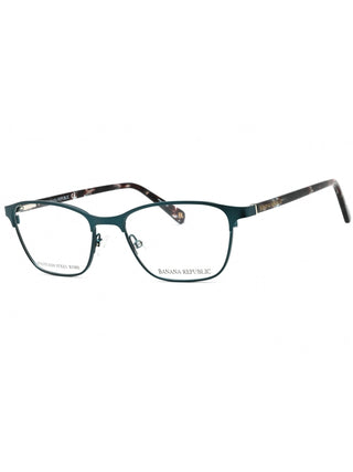 Banana Republic Camila eyeglasses: sleek black full-rim frames with subtle silver accents, ideal for everyday wear.
