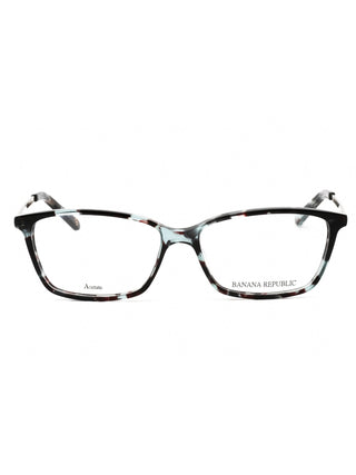 Banana Republic CATE/N eyeglasses with a black full-rim frame and silver temple accents.