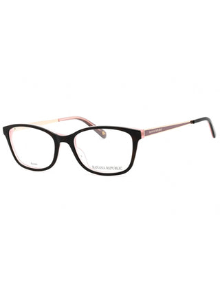 Banana Republic Caterina eyeglasses with brown haven pink frames and clear demo lenses.