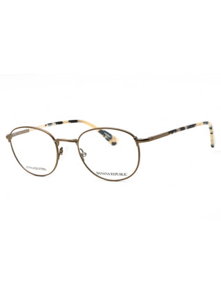 Banana Republic DONN eyeglasses with light brown frames and clear demo lenses.