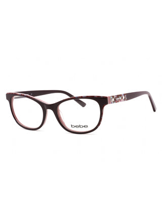 Plum Bebe BB5198 eyeglasses with clear lenses, featuring a sleek, modern design.