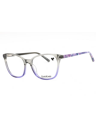 Bebe BB5206 eyeglasses featuring a sleek, lightweight metal frame in a classic cat-eye silhouette with gold accents.