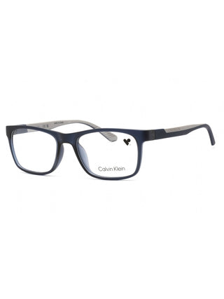 Calvin Klein CK20535 eyeglasses with matte crystal navy frames, clear lenses, and silver accents.