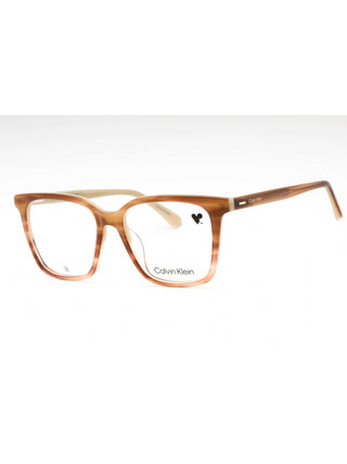 Calvin Klein CK22540 eyeglasses in honey tortoise, featuring a stylish full-rim acetate frame and clear demo lenses.