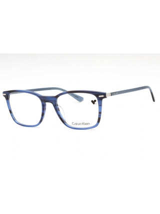 Calvin Klein CK22541 blue horn eyeglasses with clear demo lenses, 53mm size, featuring a stylish full-rim design.