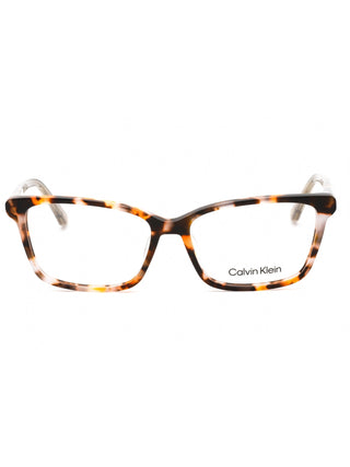 Calvin Klein CK22545 eyeglasses with clear rectangular frames and silver temples.