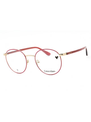 Calvin Klein CK23106 rose metal eyeglasses with clear demo lenses, 51mm frame.