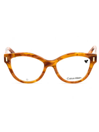 Calvin Klein CK23541 black rectangular eyeglasses with thin metal frames.