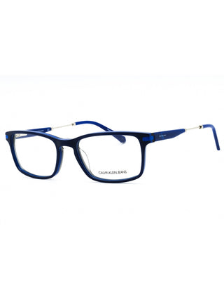 Calvin Klein Jeans CKJ18707 eyeglasses in navy/cobalt, featuring a clear demo lens and stylish full-rim design.