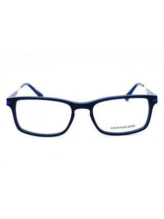 Calvin Klein Jeans CKJ18707 eyeglasses with black full-rim frames and clear lenses.