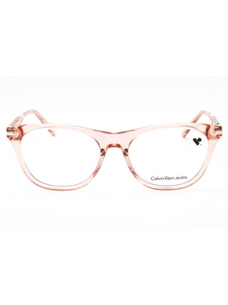 Calvin Klein Jeans CKJ19525 black rectangular eyeglasses with thin metal temples.